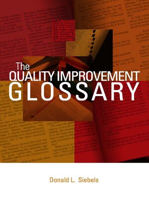 cover image of The Quality Improvement Glossary